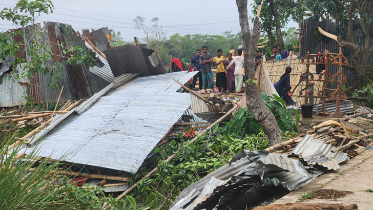 কালবৈশাখীতে লন্ডভন্ড সুনামগঞ্জের দুই উপজেলা