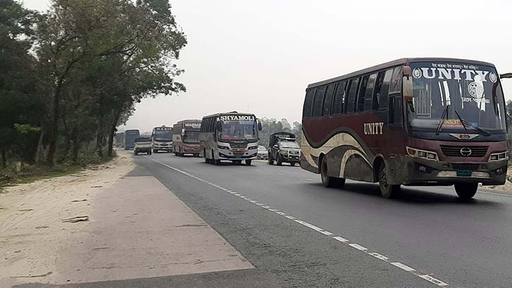 যে কারণে ঢাকা-টাঙ্গাইল-বঙ্গবন্ধু সেতুপূর্ব মহাসড়কে যানজট নেই