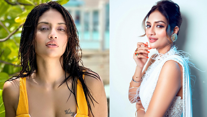 নুসরাতের বুকে কার নামের ট্যাটু?