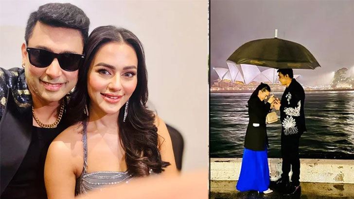 ম্যাচিং ড্রেসে এক ছাতার নিচে জায়েদ-নুসরাত, গুঞ্জন কি সত্যি   