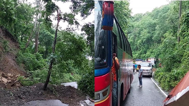 খাগড়াছড়িতে পাহাড়ধস, ঢাকার সঙ্গে চট্টগ্রামের সড়ক যোগাযোগ বন্ধ