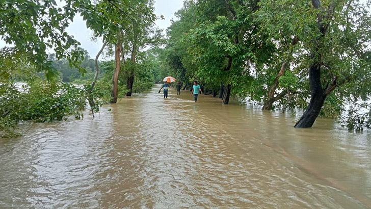 কলমাকান্দায় ফের শতাধিক গ্রাম প্লাবিত