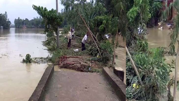 শেরপুরে বন্যা পরিস্থিতির উন্নতি, বেড়েছে ভোগান্তি