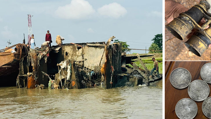 কর্ণফুলীর তলদেশ থেকে দেড়শ বছরের পুরোনো জাহাজ উদ্ধার