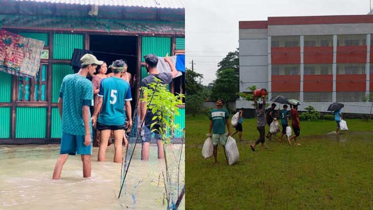 শাহরাস্তিতে বন্যায় পানিবন্দি হাজার হাজার মানুষ 