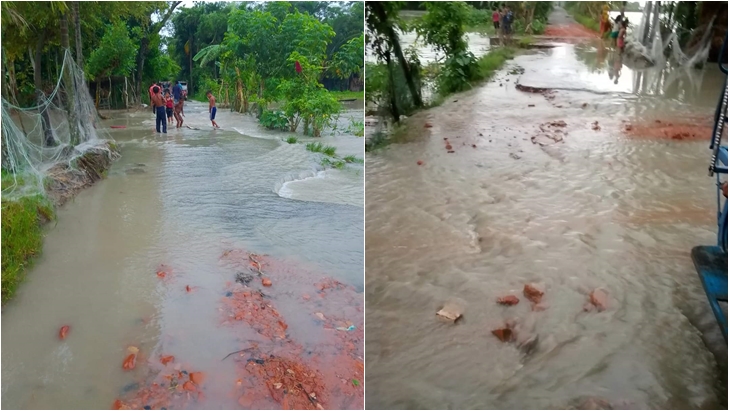 নামছে বন্যার পানি, ভেসে উঠছে ক্ষতচিহ্ন