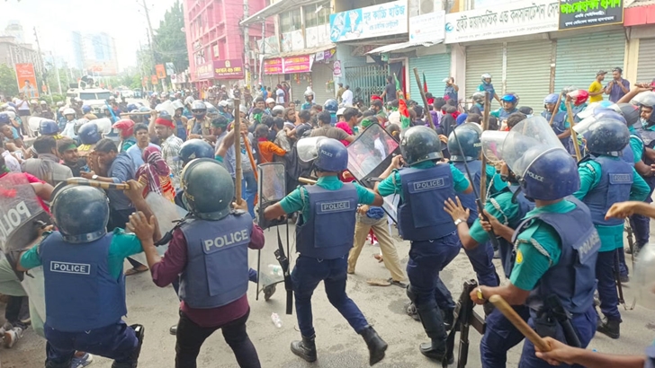 ছাত্র-জনতার আন্দোলন দমাতে পুলিশ লীগকে ব্যবহার করে শেখ হাসিনা সরকার