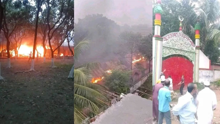 বিতর্কিত দেওয়ানবাগীর আস্তানায় ভাঙচুর অগ্নিসংযোগ 