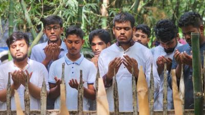 পাঁচবিবিতে শহিদ বিশালের বাড়িতে সমন্বয়করা