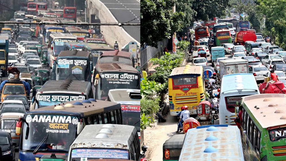 সপ্তাহের শেষ দিনে তীব্র যানজটে নাকাল নগরবাসী