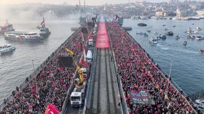 তুরস্কে ফিলিস্তিনিদের সমর্থনে সমাবেশে হাজারো মানুষের ঢল