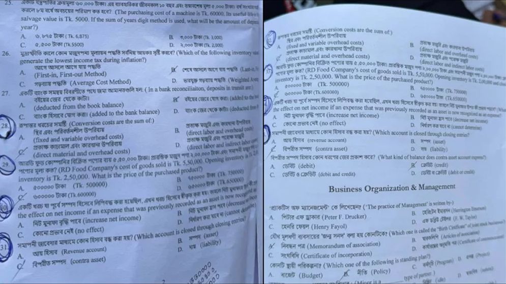 ঢাবির ‘সি’ ইউনিটের ভর্তি পরীক্ষায় একই প্রশ্ন বারবার