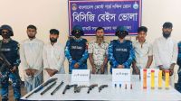 ভোলায় ডাকাত সালাউদ্দিন বাহিনীর ঘাঁটিতে অস্ত্রের মজুত, গ্রেফতার ৫