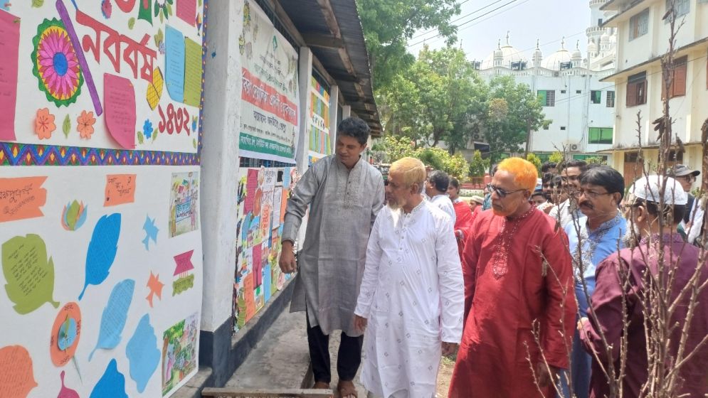 শেরপুরে বর্ষবরণ দেয়ালিকা প্রদর্শনী