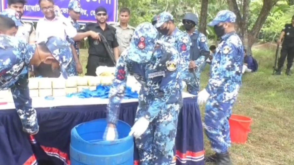 ভোলায় ৩ লাখ ইয়াবা ধ্বংস