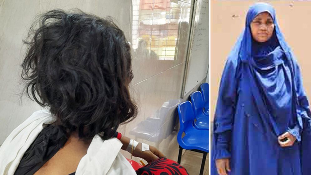 নির্যাতনের পর প্রবাসীর স্ত্রীর মাথার চুল কাটার অভিযোগ, শাশুড়ি গ্রেফতার