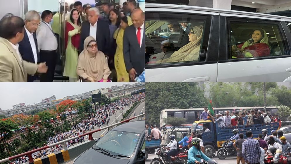 ছবিতে খালেদা জিয়ার দেশে ফেরা