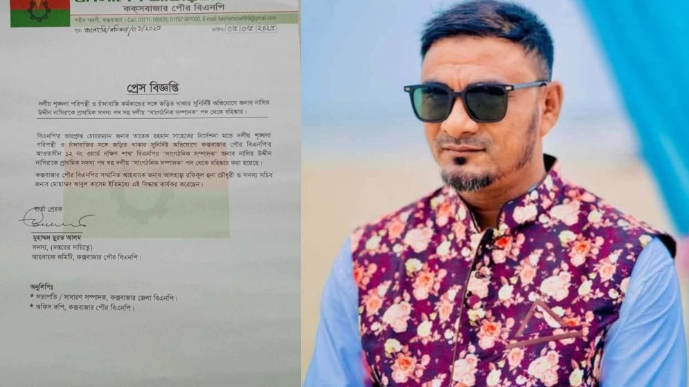 কক্সবাজারে চাঁদাবাজির অভিযোগে বিএনপি নেতা বহিষ্কার