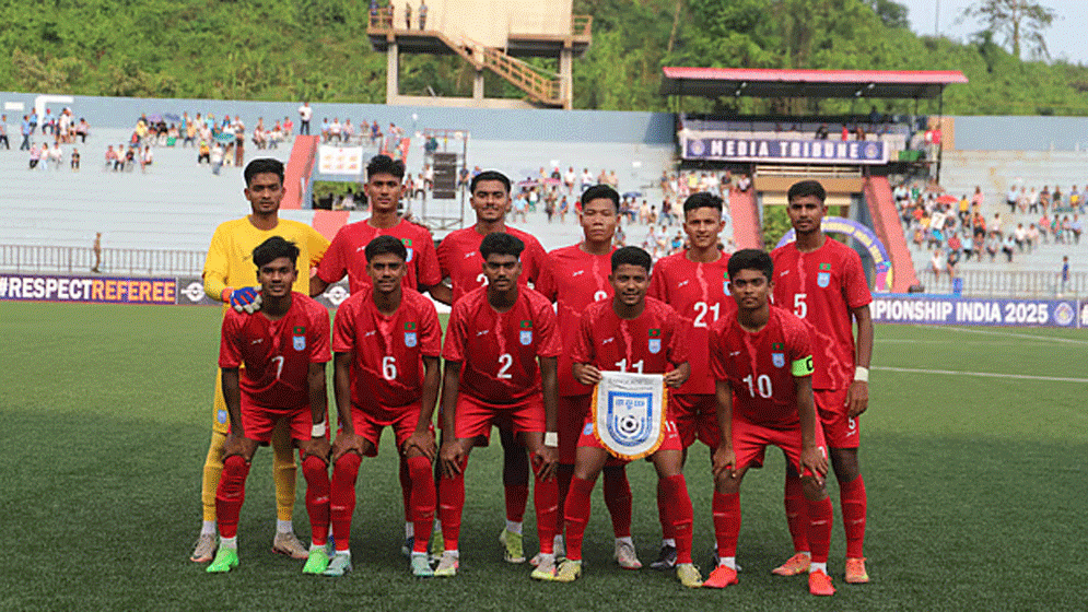 ভারতের মাঠে প্রথমার্ধে এগিয়ে থেকেও জয় পায়নি যুবারা