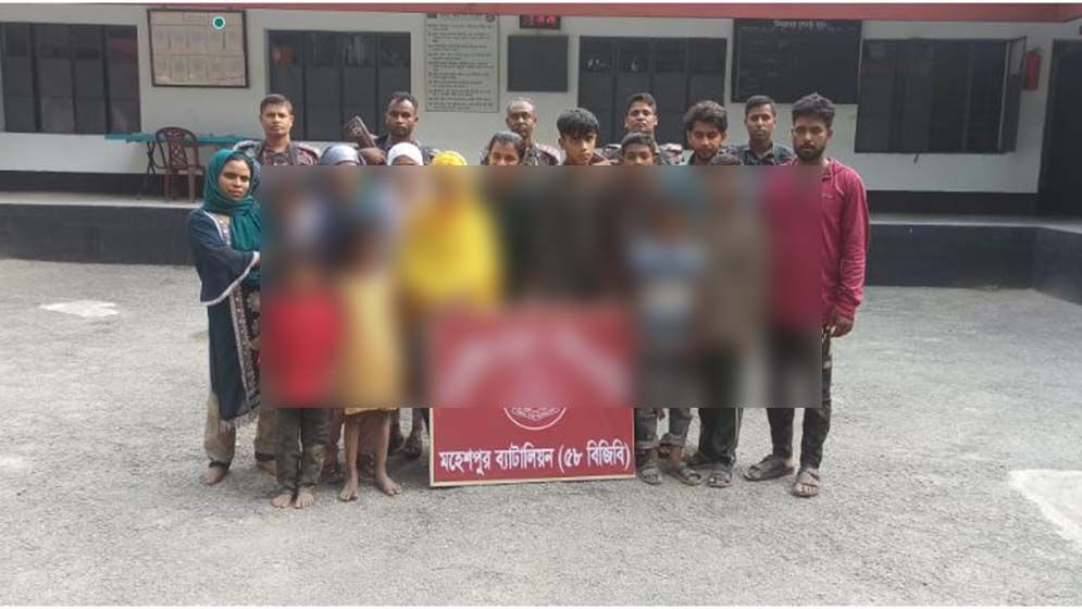 জীবননগর দিয়ে অবৈধভাবে ভারতে যাওয়ার সময় ১৪ জন আটক