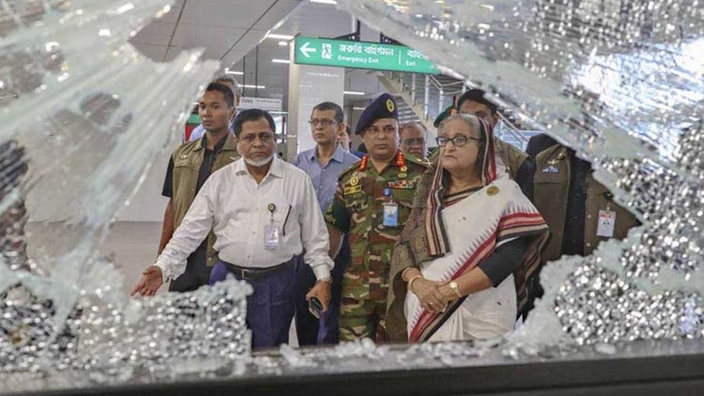আন্দোলনরতদের সম্পূর্ণ নিশ্চিহ্ন করার নির্দেশ দেন শেখ হাসিনা