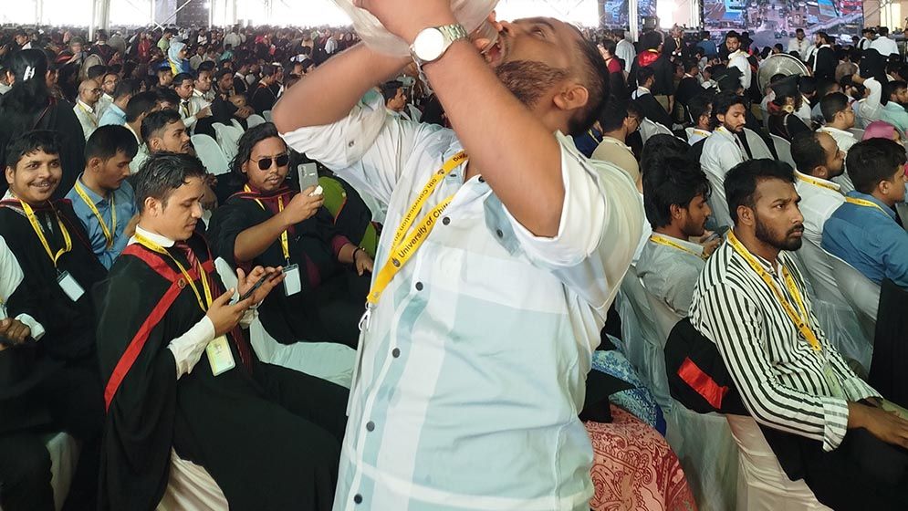 একসঙ্গে এত অংশগ্রহণকারী নিয়ে সমাবর্তন এর আগে কোথাও হয়নি