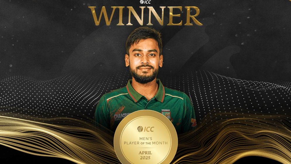 আইসিসির মাসসেরা বনে গেলেন মিরাজ