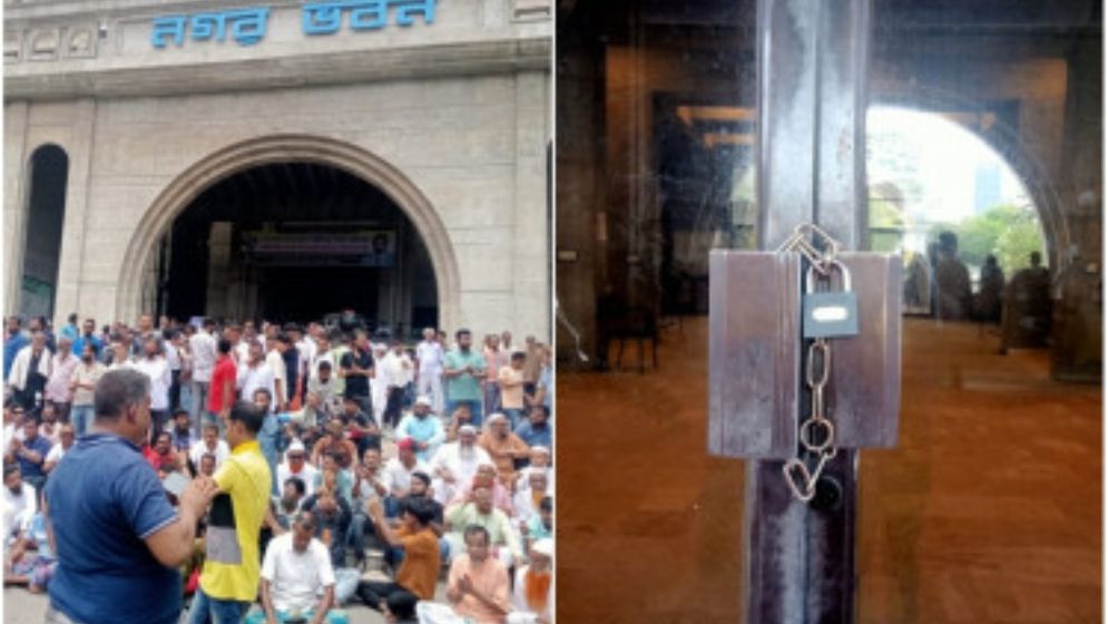 ইশরাককে মেয়র ঘোষণার দাবিতে নগর ভবনে তালা