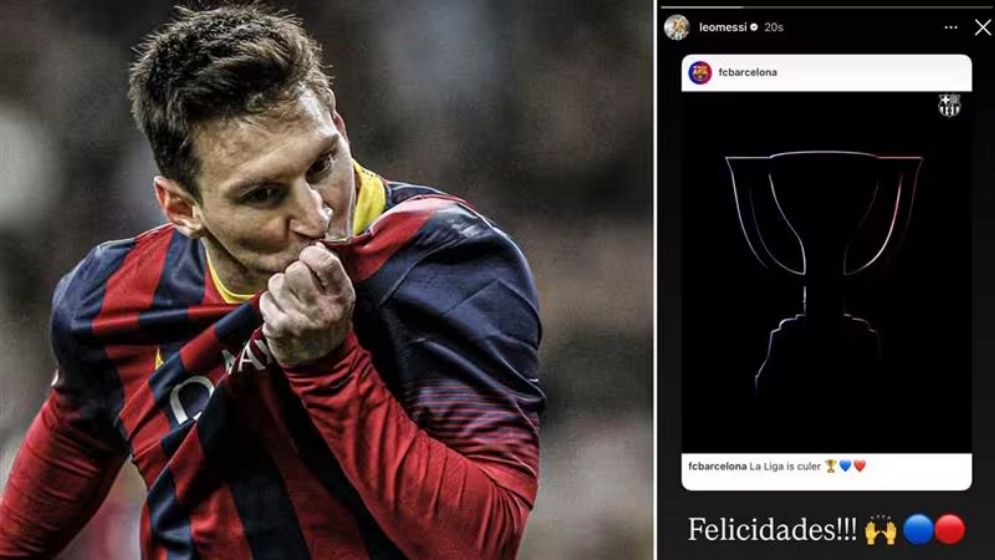 বার্সার লা লিগা জয়ের পর ইনস্টাগ্রামে যা বললেন মেসি