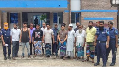 সদরপুর থানা ভাঙচুর অস্ত্র-মালামাল লুটের মামলায় গ্রেফতার ১১