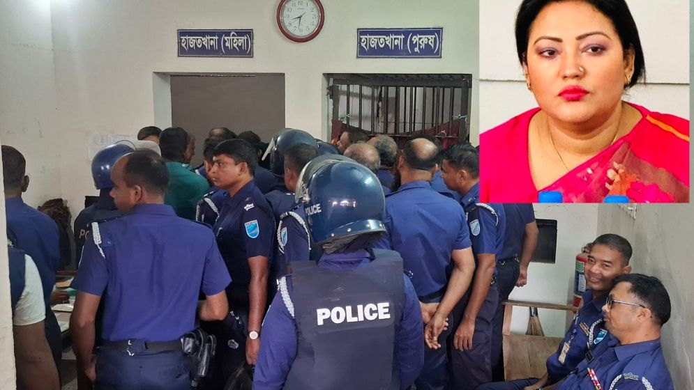 কড়া নিরাপত্তায় মানিকগঞ্জ আদালতে আনা হলো মমতাজকে