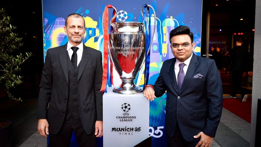 চ্যাম্পিয়ন্স লিগ ফাইনালের আগে উয়েফা সভাপতির সঙ্গে জয় শাহ, কিন্তু কেন?
