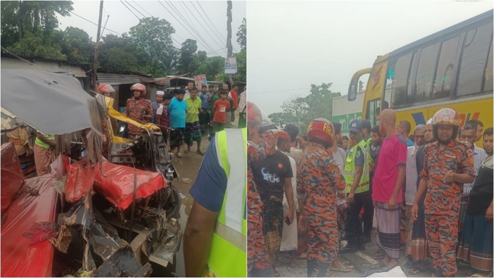 ফরিদপুরে মাহিন্দ্রা-বাসের সংঘর্ষে নিহত ৫