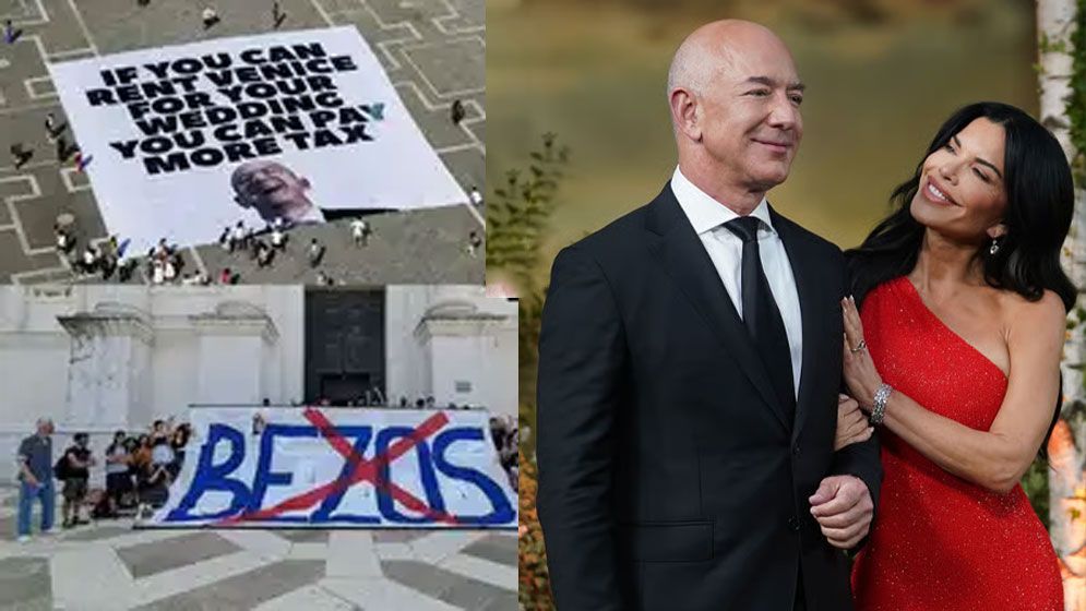 বেজোসের রাজকীয় বিয়ে ঘিরে প্রতিবাদে উত্তাল ভেনিস, কিন্তু কেন?