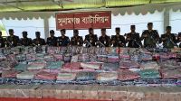 সুনামগঞ্জ সীমান্তে সাড়ে ৫ কোটি টাকার ভারতীয় পণ্য জব্দ