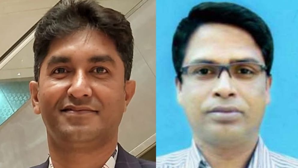 সভাপতি মো. নুরুল ইসলাম ও অভিভাবক সদস্য মো. মোখলেছুর রহমান। ছবি: যুগান্তর