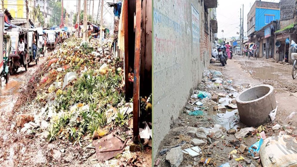 সড়ক যেন ময়লার ভাগাড়
