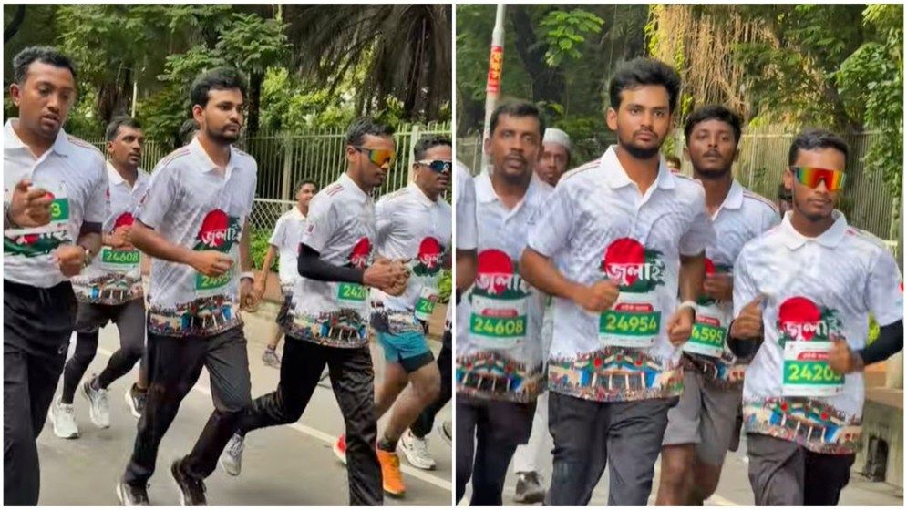 ঢাকার সড়কে ম্যারাথনে দৌড়ালেন আসিফ মাহমুদ