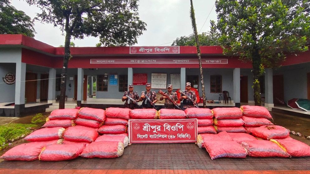 সিলেট সীমান্তে ২ কোটি ৬৫ লাখ টাকার চোরাই পণ্য জব্দ