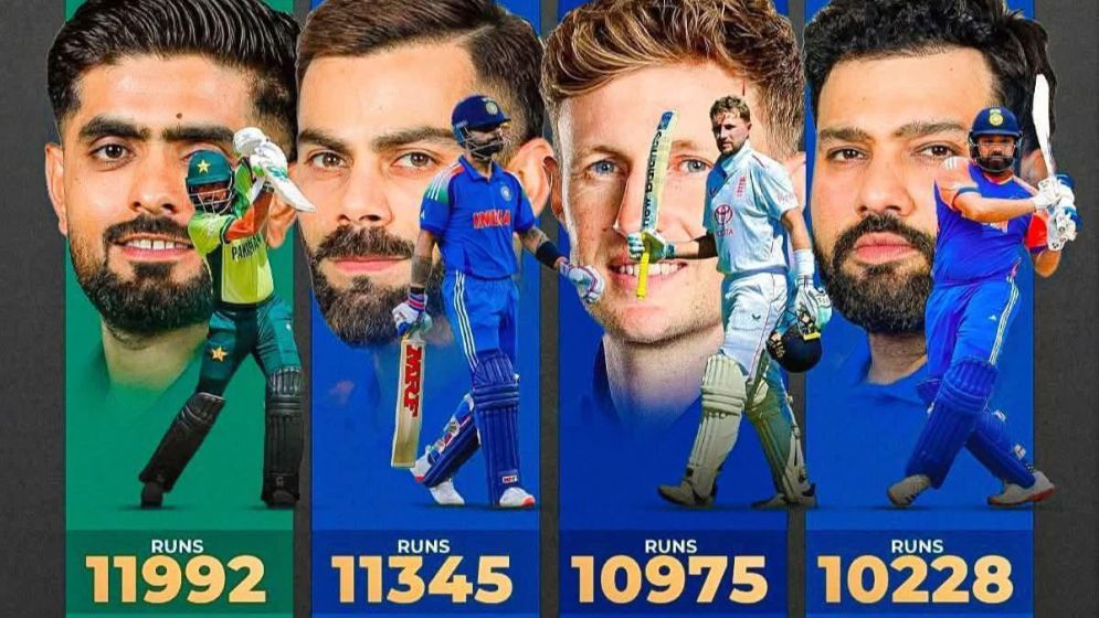 কোহলি রুট রোহিতকে ছাড়িয়ে শীর্ষে বাবর