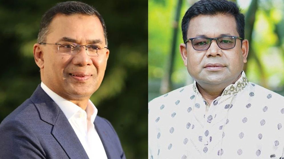 বিএনপির ভারপ্রাপ্ত চেয়ারম্যান তারেক রহমান ও কণ্ঠশিল্পী মনির খান। ছবি: সংগৃহীত