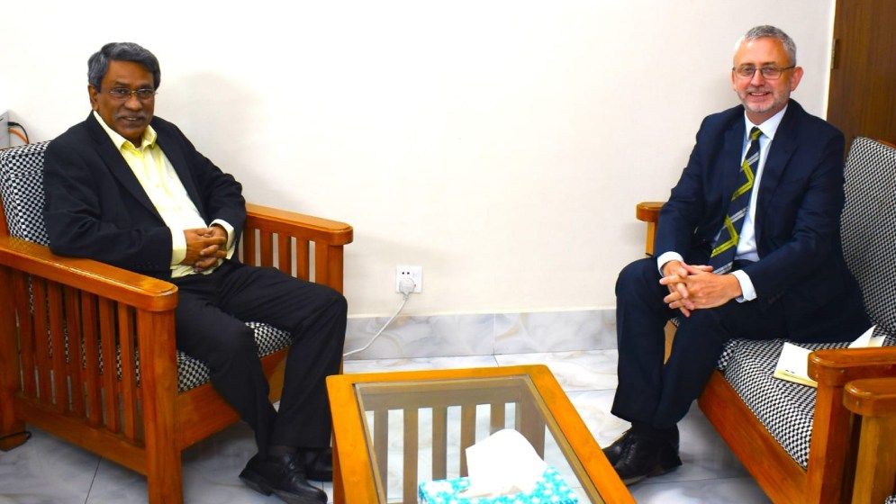 আলী রীয়াজের সঙ্গে ইইউ রাষ্ট্রদূত মিলারের বৈঠক