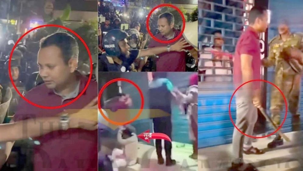 গণঅধিকার নেতাকর্মীদের ওপর হামলা চালানো কে এই লাল টি-শার্ট পরা যুবক?