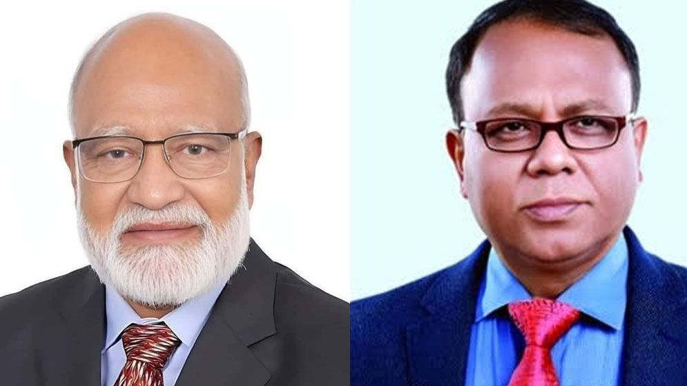 ড. খন্দকার মোশাররফ হোসেন ও সেলিম ভূঁইয়া। ছবি: যুগান্তর