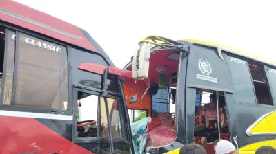 গোপালগঞ্জে দুই বাসের মুখোমুখি সংঘর্ষে আহত ২০