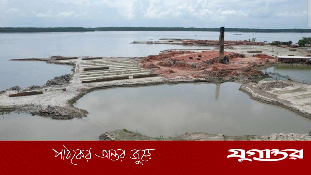 বিষখালী নদীর তীরের মাটি যাচ্ছে ইটভাটায়, হুমকির মুখে বেড়িবাঁধ