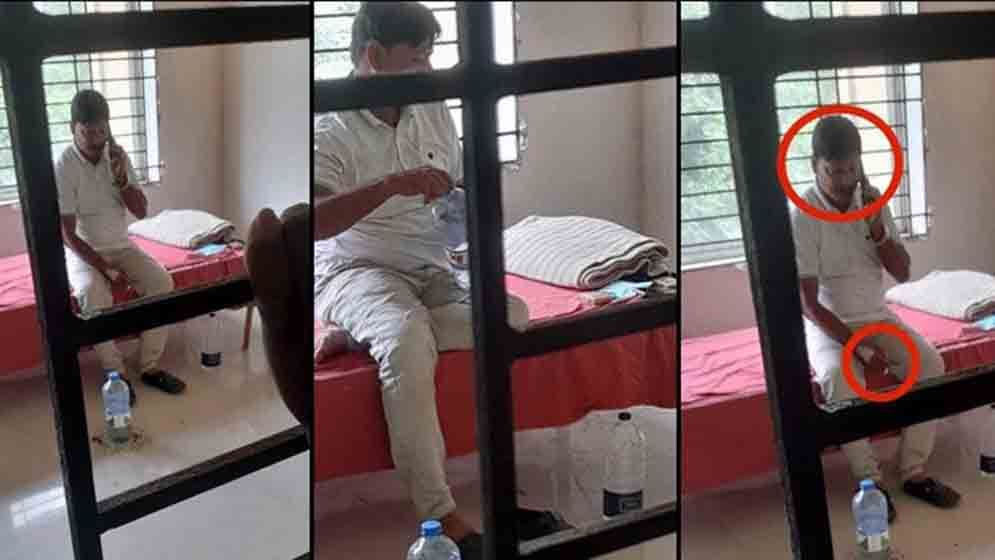 হাজতে আসামির ভিআইপি বিছানা-মোবাইল, ভিডিও ভাইরাল