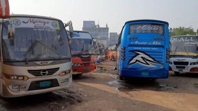 রাজশাহী-ঢাকা রুটে বাস চলাচল বন্ধ
