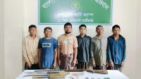 চন্দনাইশে অস্ত্রসহ ৬ উপজাতি সন্ত্রাসী আটক