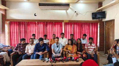 জাকসু নির্বাচনে অনিয়মের অভিযোগে ছাত্রদলের সংবাদ সম্মেলন